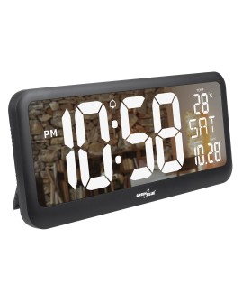 GREENBLUE ZEGAR ŚCIENNY LCD Z CZUJNIKIEM TEMPERATURY GB214