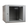Szafa sieciowa wisząca 19" 9U rack 600x600, drzwi szyba, szary, niedzielona, niezłożona, 60kg