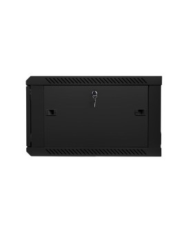 Szafa jednosekcyjna Lanberg WF01-6606-10B (6U 368mm / 600mm / 600 mm wisząca Szklane 19'' kolor czarny)