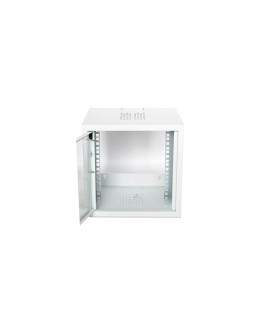 DIGITUS CL-10 Szafa sieciowa wisząca 10" 6U rack 315x300, niedzielona, przeszklone drzwi, złożona, 30kg, szara