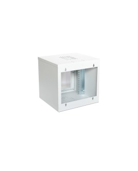 DIGITUS CL-10 Szafa sieciowa wisząca 10" 6U rack 315x300, niedzielona, przeszklone drzwi, złożona, 30kg, szara