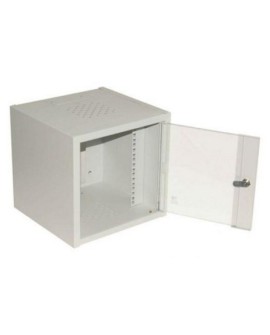 DIGITUS CL-10 Szafa sieciowa wisząca 10" 6U rack 315x300, niedzielona, przeszklone drzwi, złożona, 30kg, szara