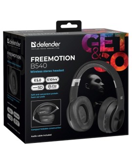 Słuchawki nauszne bluetooth z mikrofonem DEFENDER FREEMOTION B540 czarne