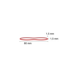 GUMKA RECEPTURKA 1.5x1.5mm r. 50 mm 1000g CZERWONA
