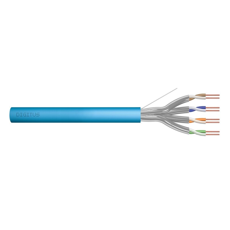 Kabel instalacyjny DIGITUS kat.6A, U/FTP, Dca, AWG 23/1, LSOH, 100m, niebieski