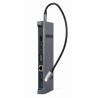 GEMBIRD MULTI ADAPTER USB TYP-C 9W1 (HUB3.0 + HDMI + DISPLAYPORT + VGA + PD + LAN + DŹWIĘK STEREO), SZARY