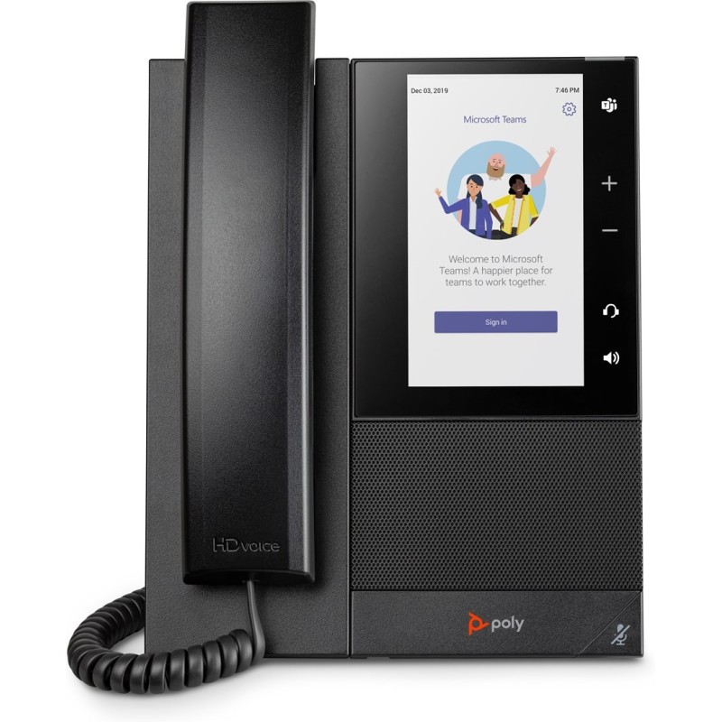 POLY Biznesowy telefon multimedialny CCX 505 do aplikacji Microsoft Teams, z obsługą PoE