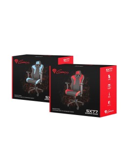 GENESIS SX77 Fotel dla gracza Obite siedzisko Czarny, Czerwony