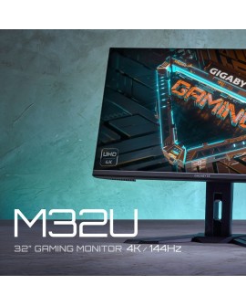 MONITOR GIGABYTE LED 32" M32U-EK 144Hz 4K Ultra HD Black