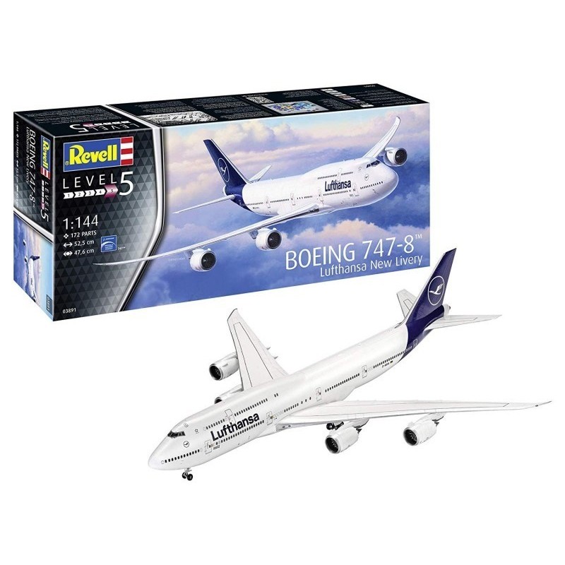 Samolot 1:144 03891 BOEING 747-8 Lufthansa New Livery Revell