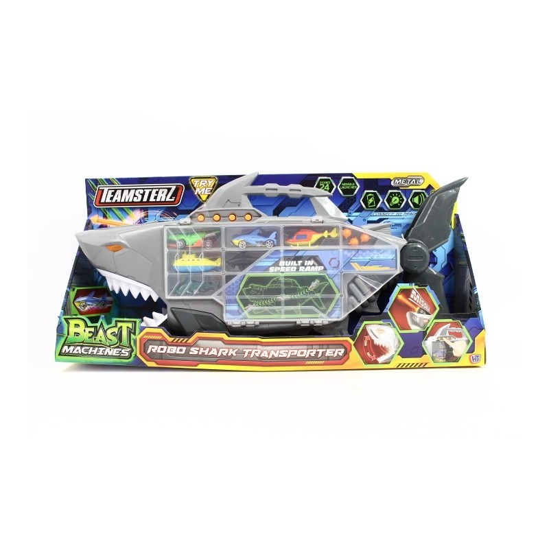 Pojazd Transporter Robo Rekin ROBO SHARK z autkami wyścigowymi TEAMSTERZ 1417446 p3