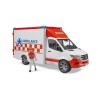 Mercedes Sprinter Ambulans z figurką ratownika edycznego i modułem światło + dźwięk 02676 BRUDER