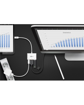 Goobay 62104 stacja dokująca USB Type-C Biały