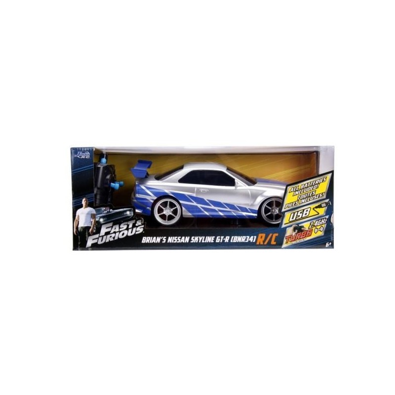 Auto na radio Fast&Furious Szybcy i wściekli Nissan Skyline GTR 1:16 Dickie