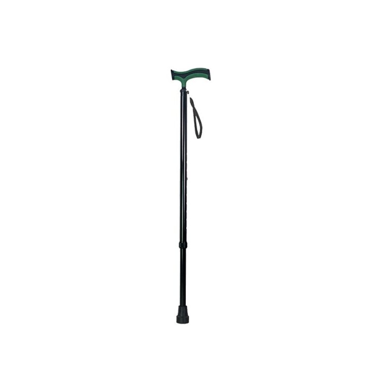 Laska inwalidzka aluminiowa z miękkim uchwytem - czarna AR-014E