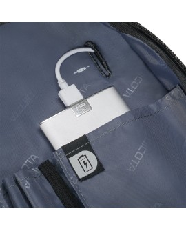 DICOTA Eco Backpack SELECT plecak Czarny Etylen-octan winylu (EVA) pianka, Poli(tereftalan etylenu) (PET)