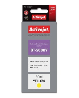 Activejet AB-5000Y Buteleczka z tuszem (zamiennik do Brother BT-5000Y Supreme 50 ml żółty)