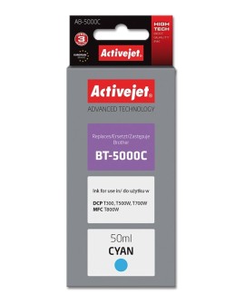 Activejet AB-5000C Tusz Buteleczka z atramentem (zamiennik Brother BT-5000C Supreme 50 ml niebieski)