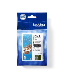 Brother LC-421VAL PagePack 4 szt. Oryginalny Standardowa wydajność Czarny, Cyjan, Purpurowy, Żółty