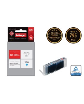 Activejet ACC-551CN Tusz (zamiennik Canon CLI-551C Supreme 15 ml niebieski)