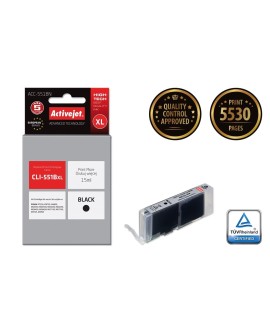 Activejet ACC-551BN Tusz (zamiennik Canon CLI-551BK Supreme 15 ml czarny)