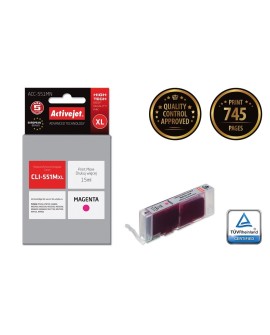 Activejet ACC-551MN Tusz (zamiennik Canon CLI-551M Supreme 15 ml czerwony)
