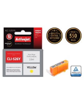Activejet ACC-526YN Tusz (zamiennik Canon CLI-526Y Supreme 10 ml żółty)