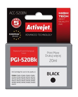 Activejet ACC-520BN Tusz (zamiennik Canon PGI-520BK Supreme 20 ml czarny)