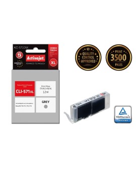 Activejet ACC-571GNX Tusz (zamiennik Canon CLI-571XLG Supreme 12 ml szary)