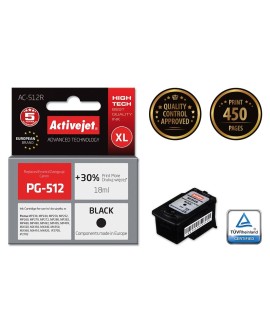 Activejet AC-512R Tusz (zamiennik Canon PG-512 Premium 18 ml czarny)