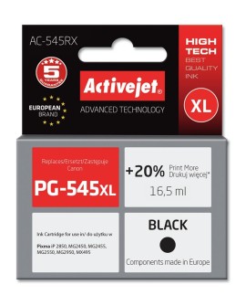 Activejet AC-545RX Tusz (zamiennik Canon PG-545XL Premium 16,5 ml 400 stron, czarny)