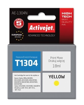 Activejet AE-1304N Tusz (zamiennik Epson T1304 Supreme 18 ml żółty)