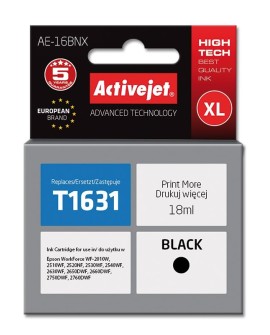 Activejet AE-16BNX Tusz (zamiennik Epson 16XL T1631 Supreme 18 ml czarny)