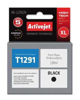 Activejet AE-1291N Tusz (zamiennik Epson T1291 Supreme 18 ml czarny)