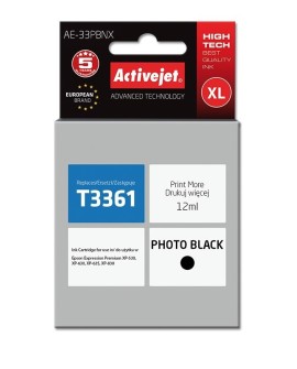 Activejet AE-33PBNX Tusz (zamiennik Epson 33XL T3361 Supreme 12 ml czarny fotograficzny)