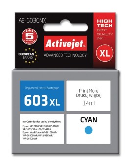 Activejet AE-603CNX Tusz (zamiennik Epson 603XL T03A24 Supreme 14 ml niebieski)