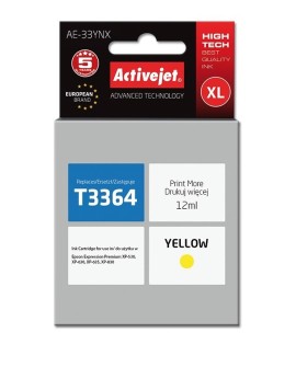 Activejet AE-33YNX Tusz (zamiennik Epson 33XL T3364 Supreme 12 ml żółty)