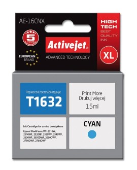 Activejet AE-16CNX Tusz (zamiennik Epson 16XL T1632 Supreme 15 ml niebieski)