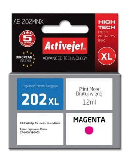 Activejet AE-202MNX Tusz (zamiennik Epson 202XL H34010 Supreme 12 ml czerwony)