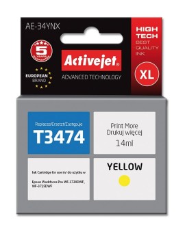 Activejet AE-34YNX Tusz (zamiennik Epson 34XL T3474 Supreme 14 ml żółty)