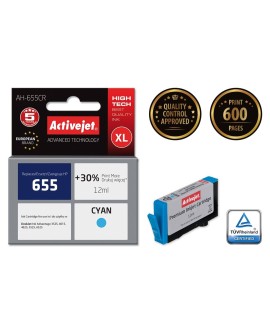 Activejet AH-655CR Tusz (zamiennik HP 655 CZ110AE Premium 12 ml niebieski)