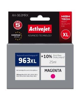 Activejet AH-963MRX Tusz (zamiennik HP 963XL 3JA28AE Premium 1760 stron 25 ml, czerwony)