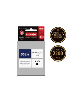 Activejet AH-953BRX Tusz (zamiennik HP 953XL L0S70AE Premium 50 ml 2200 stron, czarny)
