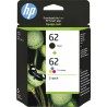 Tusz HP zestaw HP 62, HP62 N9J71AE, zawiera czarny i kolor, C2P204A+C2P206AE
