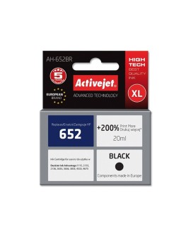 Activejet AH-652BR Tusz (zamiennik HP 652 F6V25AE Premium 20 ml czarny)