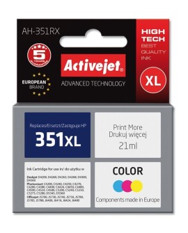 Activejet AH-351RX Tusz (zamiennik HP 351XL CB338EE Premium 21 ml kolor)