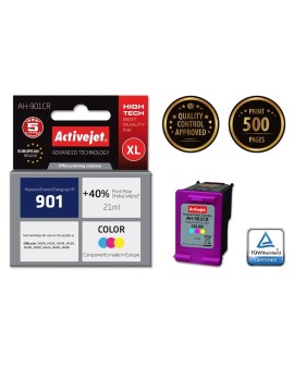 Activejet AH-901CR Tusz (zamiennik HP 901 CC656AE Premium 21 ml kolor)