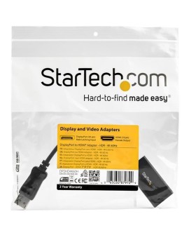 StarTech.com DP2HD4K60H adapter kablowy 0,122 m DisplayPort HDMI Typu A (Standard) Czarny