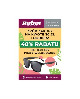 Plakat Rebel Electro - Promocja na okulary