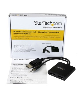 StarTech.com MSTDP122DP rozgałęziacz telewizyjny DisplayPort 2x DisplayPort